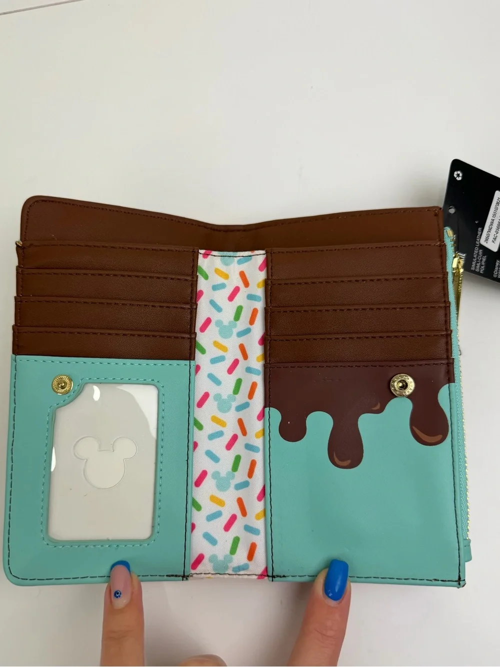 Disney Loungefly Mickey & Minnie Sweet Treats Zip Around Wallet NWT